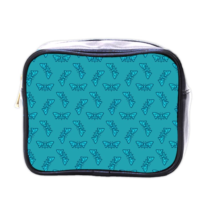 Butterfly Art Pattern Design Background Frame Mini Toiletries Bag (One Side)