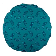 Butterfly Art Pattern Design Background Frame Large 18  Premium Flano Round Cushions by Uceng