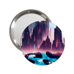 Urban City Cyberpunk River Cyber Tech Future 2 25  Handbag Mirrors by Uceng