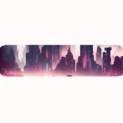 Urban City Cyberpunk River Cyber Tech Future Large Bar Mat by Uceng