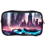 Urban City Cyberpunk River Cyber Tech Future Toiletries Bag (Two Sides) Front