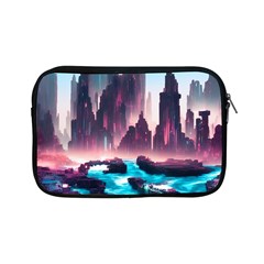 Urban City Cyberpunk River Cyber Tech Future Apple Ipad Mini Zipper Cases by Uceng