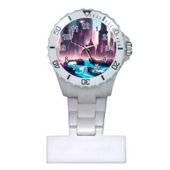 Urban City Cyberpunk River Cyber Tech Future Plastic Nurses Watch by Uceng