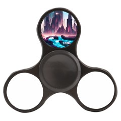 Urban City Cyberpunk River Cyber Tech Future Finger Spinner by Uceng