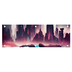 Urban City Cyberpunk River Cyber Tech Future Banner And Sign 6  X 2  by Uceng