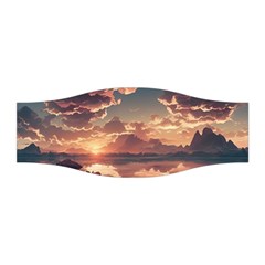 Sunset River Sky Clouds Nature Nostalgic Mountain Stretchable Headband by Uceng