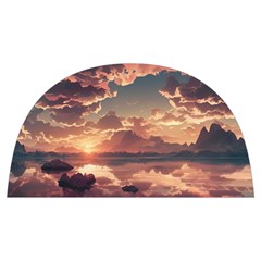 Sunset River Sky Clouds Nature Nostalgic Mountain Anti Scalding Pot Cap by Uceng