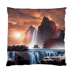 Water Waterfall Nature River Lake Planet Fantasy Standard Cushion Case (one Side) by Uceng