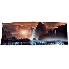 Water Waterfall Nature River Lake Planet Fantasy Body Pillow Case (dakimakura) by Uceng