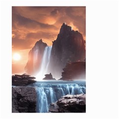 Water Waterfall Nature River Lake Planet Fantasy Small Garden Flag (two Sides) by Uceng