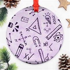 Science Research Curious Search Inspect Scientific Ornament (round) by Uceng