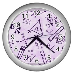 Science Research Curious Search Inspect Scientific Wall Clock (silver) by Uceng