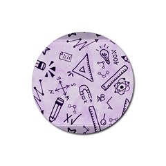 Science Research Curious Search Inspect Scientific Rubber Coaster (round) by Uceng