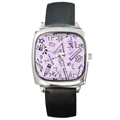 Science Research Curious Search Inspect Scientific Square Metal Watch by Uceng