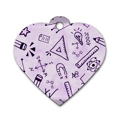 Science Research Curious Search Inspect Scientific Dog Tag Heart (two Sides) by Uceng