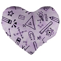 Science Research Curious Search Inspect Scientific Large 19  Premium Heart Shape Cushions by Uceng