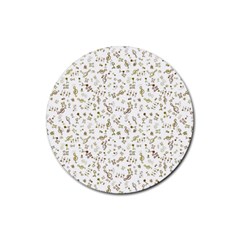 Background Ornamental Pattern Graphic Seamless Rubber Coaster (round)