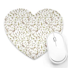 Background Ornamental Pattern Graphic Seamless Heart Mousepad by Uceng