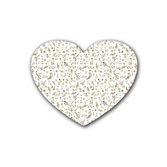 Background Ornamental Pattern Graphic Seamless Rubber Coaster (heart)