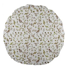 Background Ornamental Pattern Graphic Seamless Large 18  Premium Round Cushions