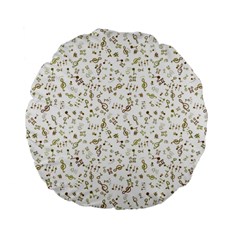 Background Ornamental Pattern Graphic Seamless Standard 15  Premium Flano Round Cushions