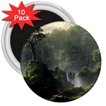 Waterfall River Fantasy Dream Planet Matte 3  Magnets (10 pack)  Front