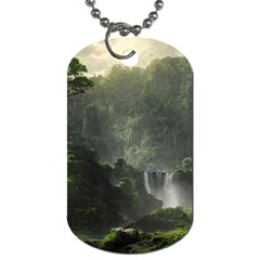 Waterfall River Fantasy Dream Planet Matte Dog Tag (one Side) by Uceng