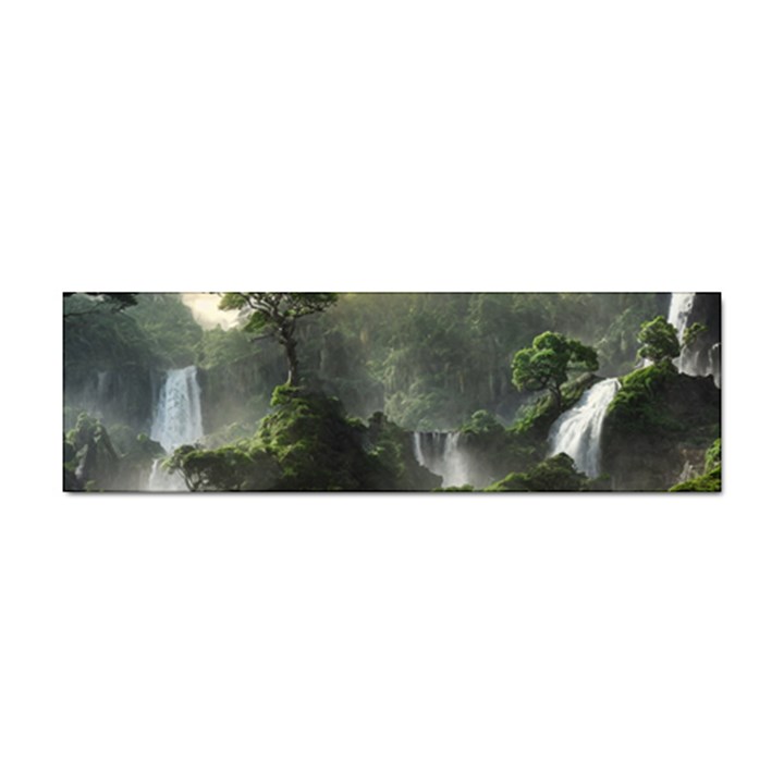 Waterfall River Fantasy Dream Planet Matte Sticker Bumper (100 pack)