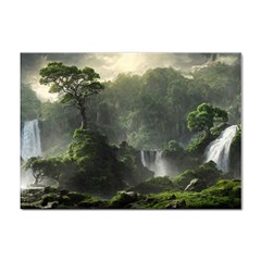 Waterfall River Fantasy Dream Planet Matte Sticker A4 (10 Pack) by Uceng