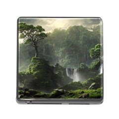 Waterfall River Fantasy Dream Planet Matte Memory Card Reader (square 5 Slot) by Uceng