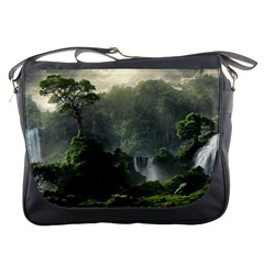 Waterfall River Fantasy Dream Planet Matte Messenger Bag by Uceng