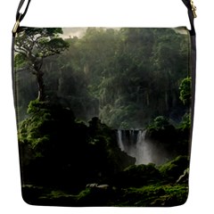 Waterfall River Fantasy Dream Planet Matte Flap Closure Messenger Bag (s) by Uceng