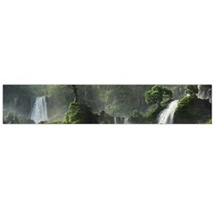 Waterfall River Fantasy Dream Planet Matte Large Flano Scarf 