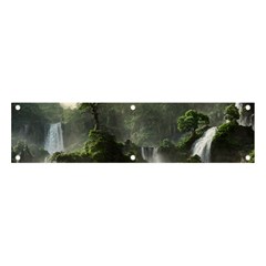 Waterfall River Fantasy Dream Planet Matte Banner And Sign 4  X 1 