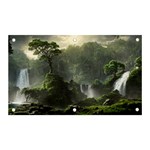 Waterfall River Fantasy Dream Planet Matte Banner and Sign 5  x 3  Front