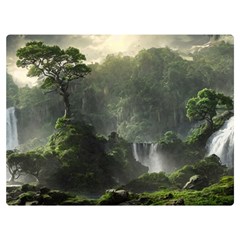 Waterfall River Fantasy Dream Planet Matte Double Sided Flano Blanket (extra Small)