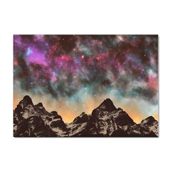 Mountain Space Galaxy Stars Universe Astronomy Sticker A4 (100 Pack) by Uceng