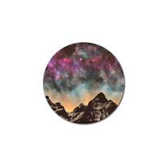 Mountain Space Galaxy Stars Universe Astronomy Golf Ball Marker (4 Pack) by Uceng