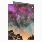 Mountain Space Galaxy Stars Universe Astronomy Greeting Cards (Pkg of 8) Right