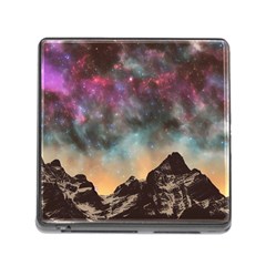 Mountain Space Galaxy Stars Universe Astronomy Memory Card Reader (square 5 Slot) by Uceng