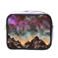 Mountain Space Galaxy Stars Universe Astronomy Mini Toiletries Bag (one Side) by Uceng