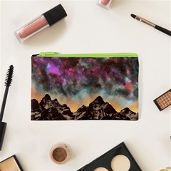 Mountain Space Galaxy Stars Universe Astronomy Cosmetic Bag (xs) by Uceng