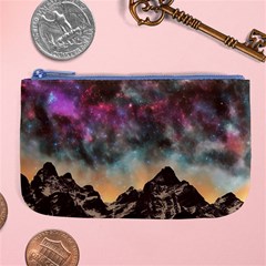 Mountain Space Galaxy Stars Universe Astronomy Large Coin Purse by Uceng