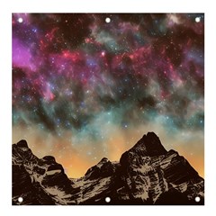 Mountain Space Galaxy Stars Universe Astronomy Banner And Sign 4  X 4 