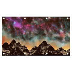 Mountain Space Galaxy Stars Universe Astronomy Banner And Sign 7  X 4 