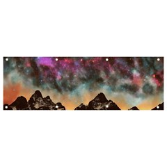 Mountain Space Galaxy Stars Universe Astronomy Banner And Sign 9  X 3 