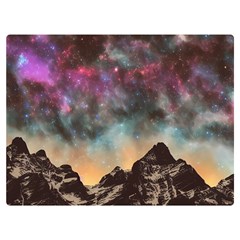 Mountain Space Galaxy Stars Universe Astronomy Flano Blanket (extra Small)