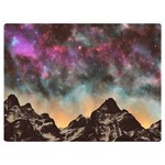 Mountain Space Galaxy Stars Universe Astronomy Double Sided Flano Blanket (Extra Small) 40 x30  Blanket Front