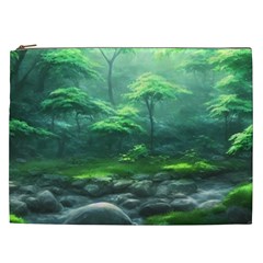 River Forest Woods Nature Rocks Japan Fantasy Cosmetic Bag (xxl) by Uceng