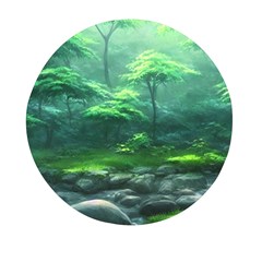 River Forest Woods Nature Rocks Japan Fantasy Mini Round Pill Box (pack Of 3) by Uceng